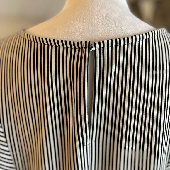 NWT STRIPED VARIOUS WAYS FLATTERING ON EVERYONE DRESS PAST KNEES 1X FITS LIKE LG - Picture 7 of 13